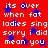 Red background with blue stars and repeated white text reading 'its over when fat ladies sing sorry i did mean you' in a pattern