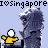 Pixelated buddy icon featuring a yellow stick figure and two Merlion statues with "I❤singapore" text above, displayed as a 2-frame contact sheet showing slight pose differences between frames.