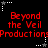 Red pixelated text 'Beyond the Veil Production' repeated across a black background with white and gray star-shaped cursor elements.