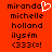 Red background with black pixelated text reading miranda michelle holland ilysfm <333(=! and a white heart symbol replacing the 'o' in miranda.