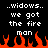 ..widows.. we got the fire man with orange flames at bottom on black background.