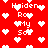 Red background with white pixelated text and heart symbols repeating in a pattern.