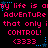 Pixelated text repeats across a black background with blue star accents, displaying phrases in pink and red lettering.