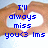 Pixelated image of two hands forming a heart shape with a light blue sky background and blue text reading "I'll always miss you<3 lms".