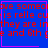 Blue background with red pixelated text and pink borders; two heart symbols appear in bottom-right corners of top-right and bottom-right