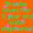 Green text on orange background with pink stars, repeating 'Brooke loves her 3 year old sister stephanie!stephanie!' in two