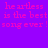 Pixelated text on purple background with yellow highlight boxes, showing repeated phrases in pink and white lettering.