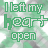 Green text reading "I left my heart open but you didn't understand" repeats in a pattern over a light gray and white checkered background