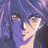 A 48x48 pixel buddy icon featuring a stylized anime character with purple hair and red eyes on the left, paired with "Anime IM" text in white pixelated font on a black background to the right.