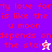 Pixelated text reads 'my love for is like the u moon depends on the stars.' with two star icons on purple and white backgrounds.