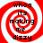Red and white spiral background with black text reading 'whoa its making me dizzy' arranged in a circular pattern.