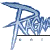 Animated sequence of stylized blue text forming 'Ragnarok' with a small anime-style character head in the bottom-right corner.