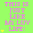Green background with pink text reading 'THIS IS JUST LIKE MY LUV LIFE!' and yellow star icons in various positions.