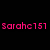 Four instances of the text 'sarahc151' displayed in different colors on a black background.