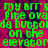 Green pixelated text on a red and purple gradient background with repeated phrases, partially obscured by gray overlay.