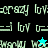 Pixelated text repeats across a split background with cyan and teal sections, featuring two star symbols in different positions.