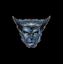 A pixelated blue devil head with horns appears in multiple , accompanied by yellow text reading "Beauty of The Beast" on a black background