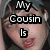 A four- shows a person with dark hair and red lips in various poses, overlaid with text reading "My Cousin Is probably on Crack"