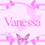 Pink pixelated icon with 'Valerie' text, butterflies, and floral elements on a light pink background.