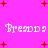 Pixelated text 'Bresda Bresda' repeated twice on a bright pink background with scattered red plus signs.