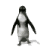Black-and-white animated penguin with rounded body, flippers extended in walking motion across three of each