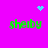 A bright pink background displays four green 'sheiby' text instances arranged in a , with cyan pixelated heart and starburst symbols appearing and disappearing above and between them