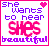 Two side-by-side pixel art frames of a buddy icon with text and heart symbols, each frame showing different color variations.