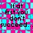 Pixelated text on a pink and cyan checkered background with black lettering.