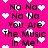 Pixelated text and hearts on a bright pink background with animated heart movement.