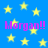 Blue background with yellow stars and repeated pink text 'Morgan!!' in pixelated font.