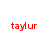 Red pixelated text 'taylur' and 'vengeance' on a white background with no visible animation changes.