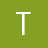 A white capital letter T centered on a solid green background with subtle shading on the right side of the vertical stem.