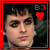 A 50x50 pixel animated buddy icon featuring a person with dark hair in two sequential frames, each bordered by red and displaying "BJ" text above a heart symbol.
