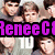 A pixelated collage of four sections showing celebrity images with overlaid text and a pink heart symbol.
