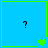 Four blue square with green borders, each containing a black question mark, with green heart shapes appearing in the bottom-right corner of the right