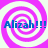 Four identical display a pink and white spiral background with blue text reading 'Alizah!!!' in each
