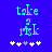 Pixelated blue background with cyan text 'take 9 msk' and five white/purple plus signs below, showing animation where the third plus sign shifts from white to purple.