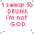 A static image displays repeated text in red pixelated font on a white background with scattered black dots.