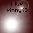 Four- of pixelated text 'i luv vinny<3' over a dark red background with a bright white light effect, showing animation changes in the light's position and intensity