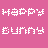 Pixelated pink and white image with two cartoonish faces, Japanese text on left, and a gray square in bottom right.