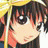 A pixelated anime-style character face with yellow hair and red highlights on the left, next to a black background with white text "Anime IM" and smaller stylized text below it.