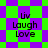 A static image with four identical displaying 'liv Laugh Love' text over a green and purple checkered background