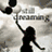 A four- shows a silhouette holding balloons, "life goes on" text over sunset, puppies with "Rachael," and empty space