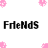 Pixelated text and pink floral icons on white background with black stylized text.