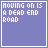 A 4x4 contact sheet of animated frames showing a white pixelated cursor moving across a purple background with repeated text "MOVING ON IS A DEAD END ROAD" in light blue and pink gradient.