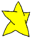 Yellow star-shaped icon in various states of partial collapse against gray background.