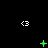 A black background displays white '<3' symbols and green animated shapes including plus signs, stars, and dots in a