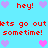 Pixelated text and heart shapes on a light blue background with red, pink, and purple elements.