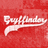 Red background with white cursive text 'Gryffindor' and a curved underline, displayed in a with one gray