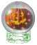 Four identical snow globe icons with orange jack-o'-lantern faces inside clear glass domes on green bases, each containing small purple and white particles.